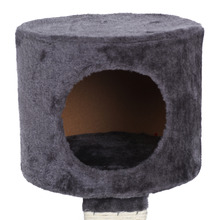 Charcoal Lite Cat Tree Cubby with Scratching Post